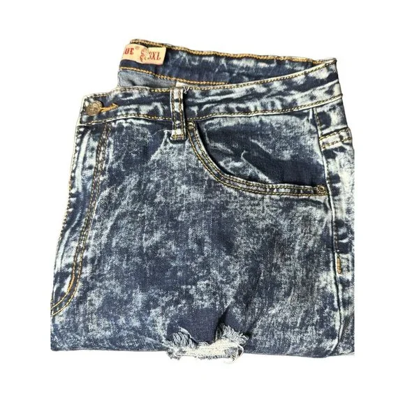 Judy Blue Stretchy Distressed Denim Jeans Acid Wash Light Blue Size 3XL #C5-10‎ - Picture 9 of 11